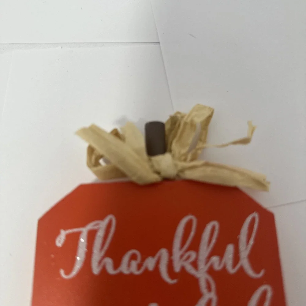 Fantastic Fall Miniature Autumn Wooden Decor Sign - ''Thankful Grateful Blessed'